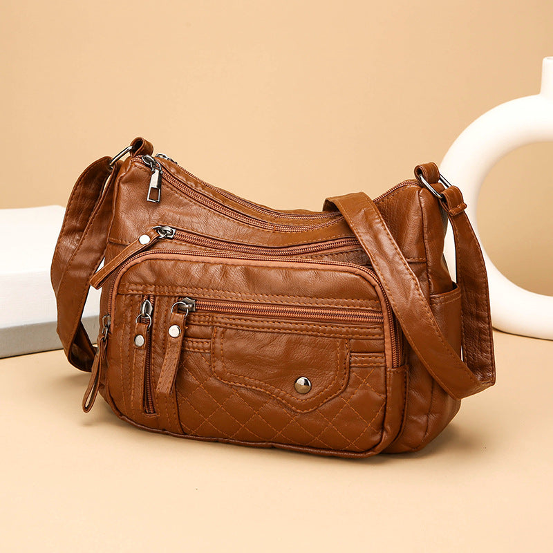 🔥2024 Új, nagy kapacitású puha bőr válltáska/crossbody táska