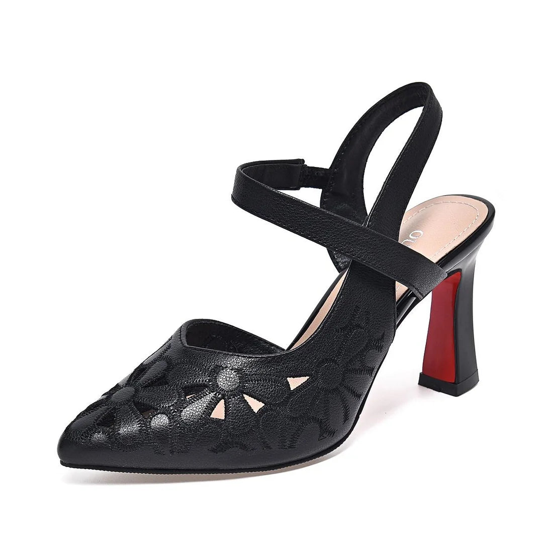 💥49% Off🔥【35-41】Kényelmes monokróm magas sarkú cipő hegyes orrú cipővel