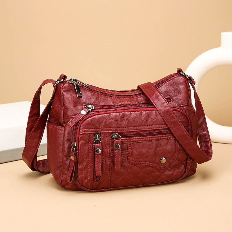🔥2024 Új, nagy kapacitású puha bőr válltáska/crossbody táska