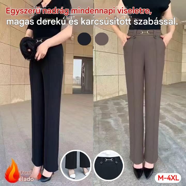 đ„ăM-4XLăđđĂj, kivĂĄlĂł minĆsĂ©gƱ egyenes szabĂĄsĂș nadrĂĄg, nyĂĄri szabadidĆs nadrĂĄg, egyszerƱ, magas derekĂș skinny nadrĂĄg