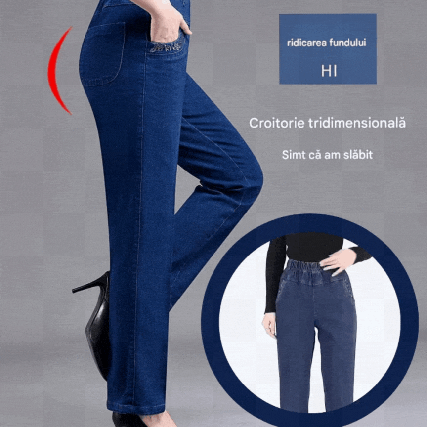👖🔥【50-90kg】2025 Női Lezser Egyenes Rugalmas Farmernadrág