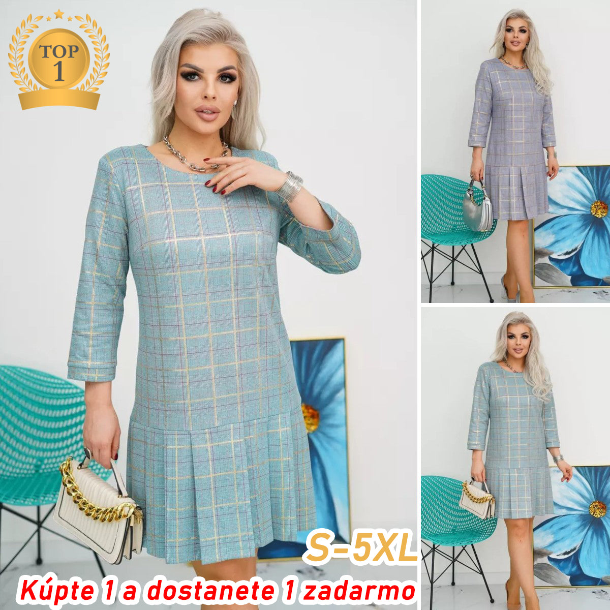 💜💚【S-5XL】Kiváló minőségű divatos ruha