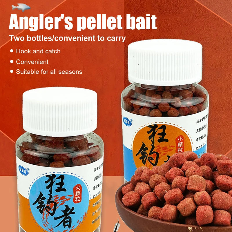 【5 palack 9800 Ft】🔥Friss állati fehérje csali részecskék lusta horgász csali【3 sticle de granule mari + 2 sticle de granule mici】