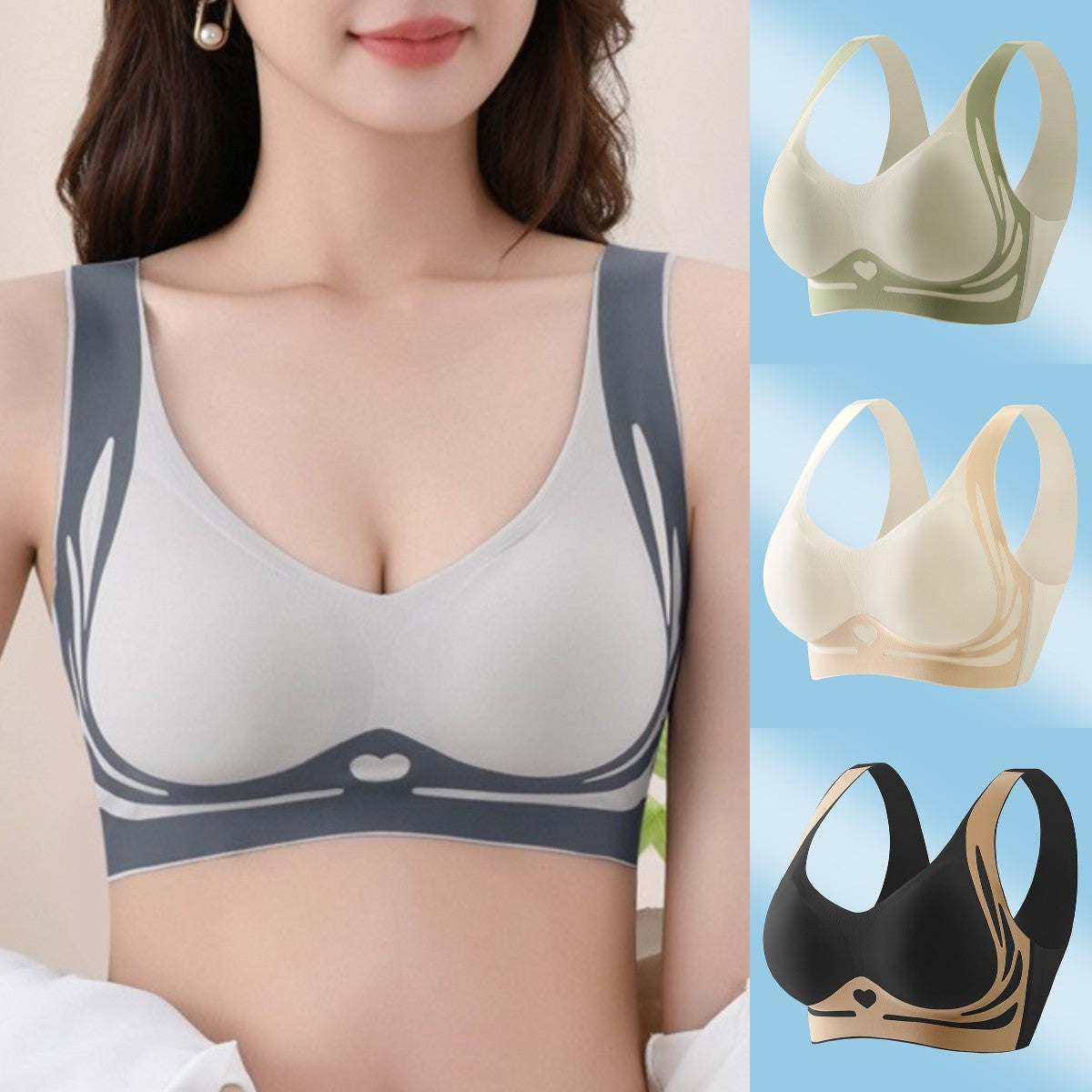 đă4 darabăNĆi egyrĂ©szes vezetĂ©k nĂ©lkĂŒli melltartĂłâ€ïžă40-85kgă