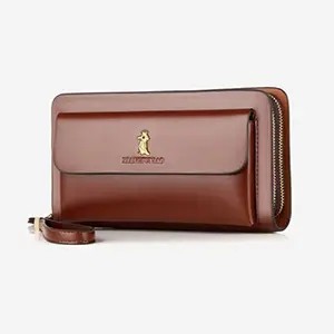 👜Férfi bőr dupla cipzáras clutch táska