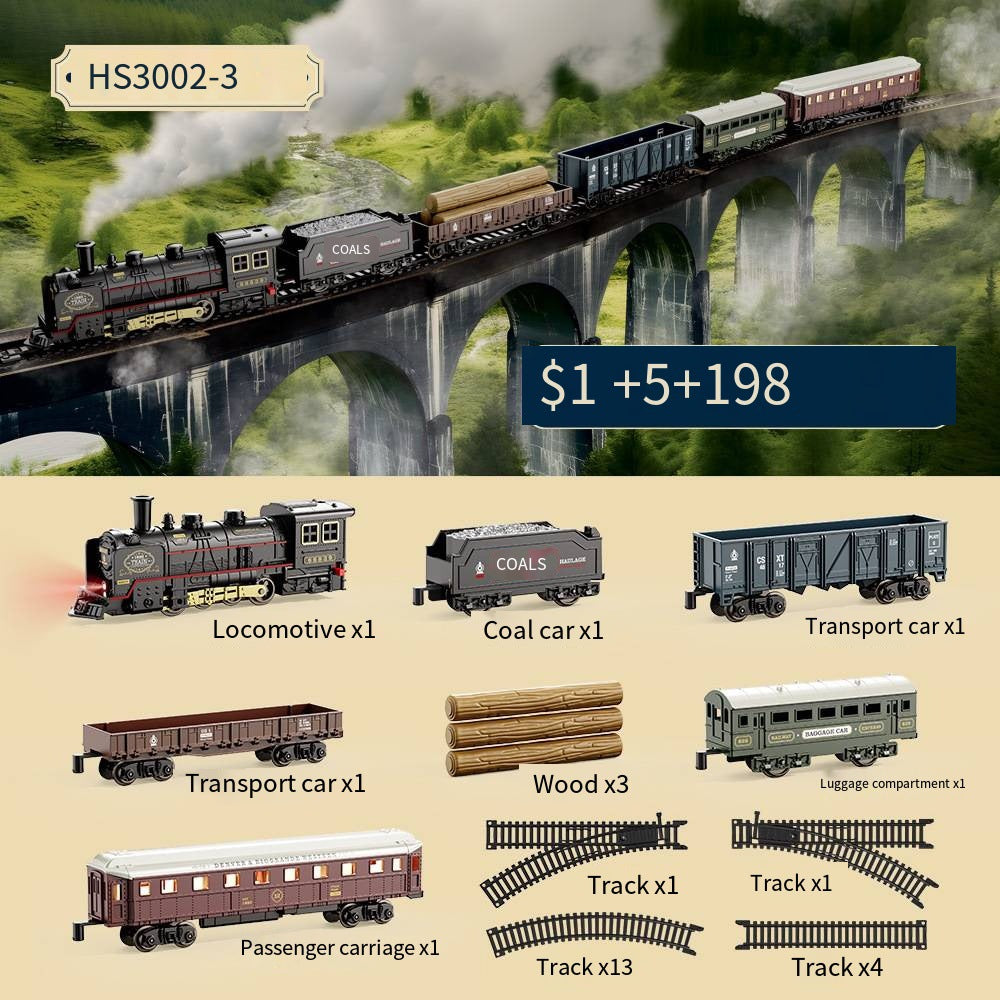 đă1 mozdony + 5 vagon + 19 vĂĄgĂĄnyăđ„Elektromos retro gĆzvonat szimulĂĄciĂłs vonat
