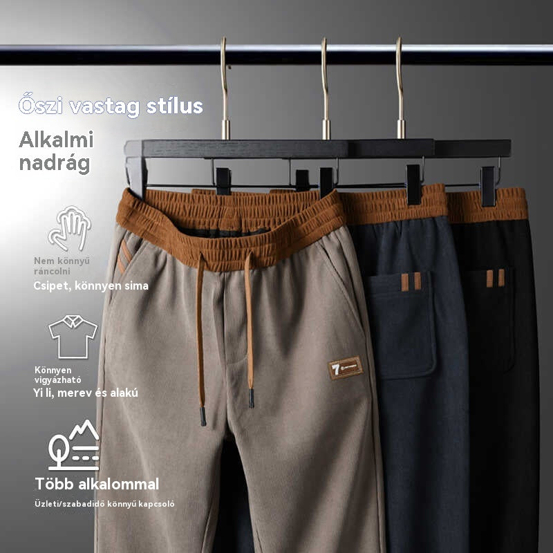 🔥【M-4XL】🔥Új, kiváló minőségű pamut szabadidőnadrág.