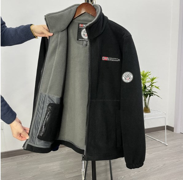 Férfi vastag gyapjú bársonykabát, plus size, meleg és kényelmes őszre és télre [40% kedvezmény]