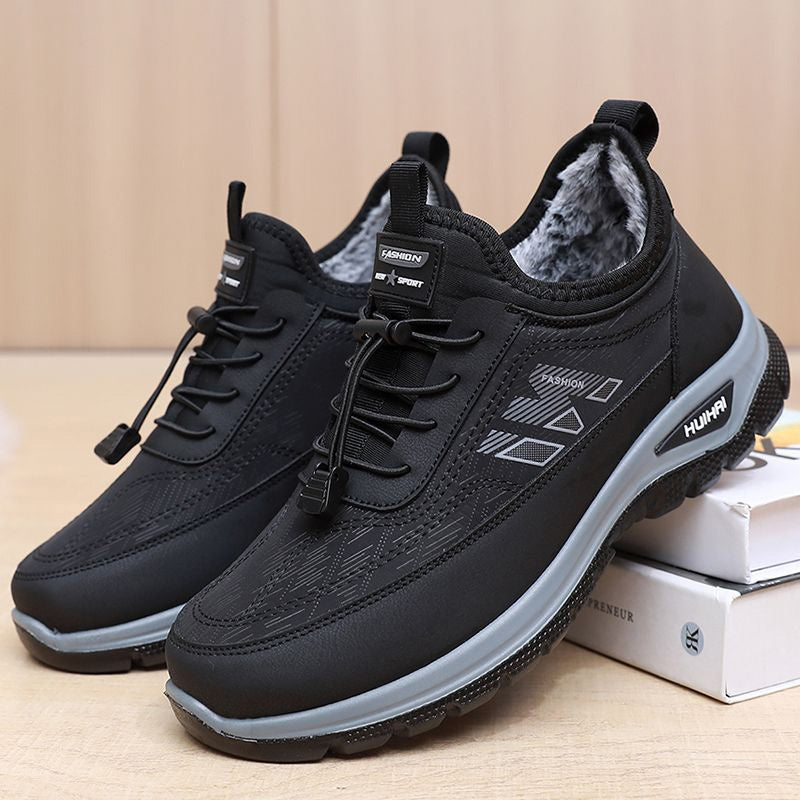 【39-44】👟Téli férfi meleg, bélelt cipő középkorúaknak｜Vízálló, csúszásmentes és kényelmes séta- és sportcipő