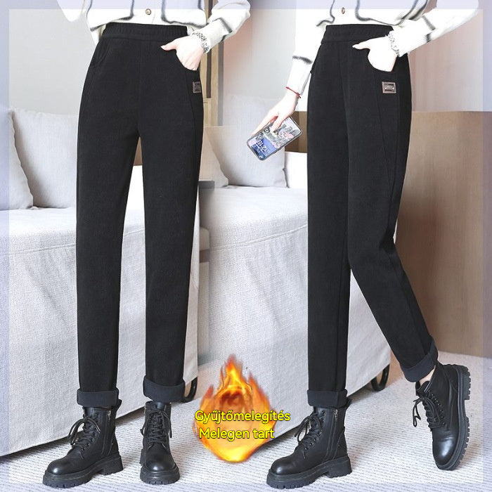 👖Új, őszi és téli divatos bársonynadrág vastag szegélyekkel a szabadidőhöz 2025-ben