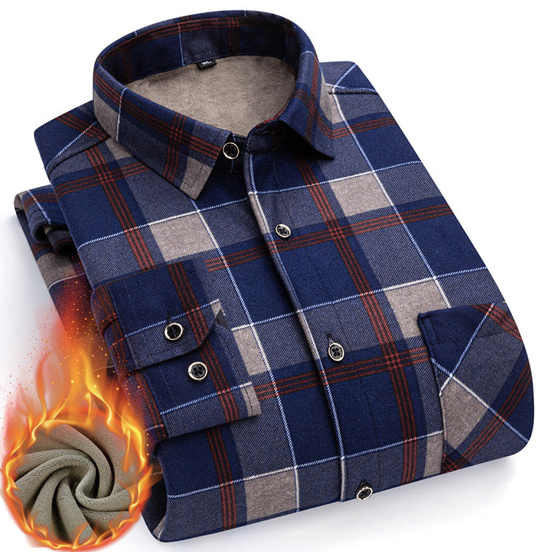 👔【55-110kg】Új őszi és téli, megfordítható bársony thermo póló férfiaknak, divatos és sokoldalú✅