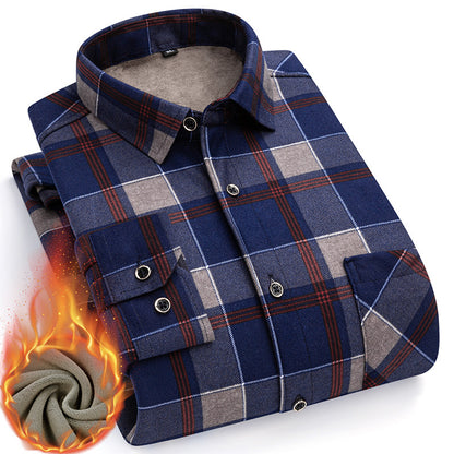 👔【55-110kg】Új őszi és téli, megfordítható bársony thermo póló férfiaknak, divatos és sokoldalú✅