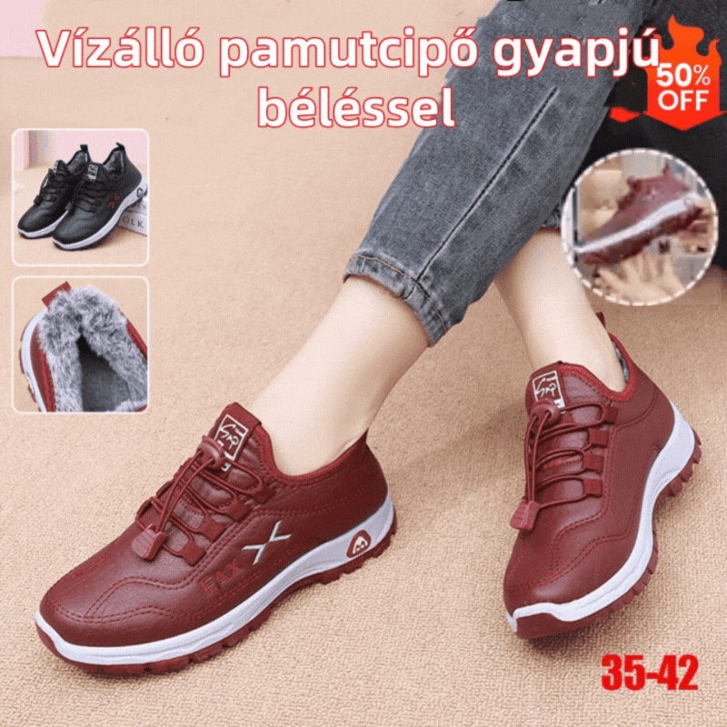 🔥💖【35-42】Kézzel készített női téli csizma valódi bőrből - Bársonyos fazon, csúszásgátló talp, maximális meleg