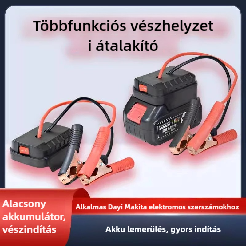 🚗🧰Többfunkciós autóakkumulátor indítási átalakító【(kettős USB interfész)】