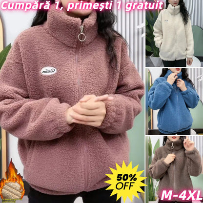 🔥【M-4XL】🐏 Téli polár ruházat, pamutkabát, vastag báránygyapjú kabát, meleg kabát