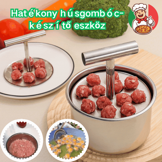 🍖2025-ös új, rozsdamentes acél húsgombóc formakészlet