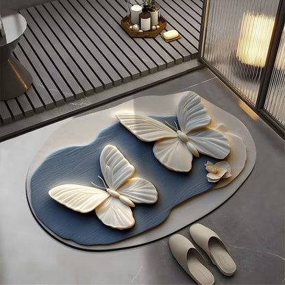 🔥【30*40cm+ 40*60cm】🔥SZÁLLÍTÁSI KEDVEZMÉNY💕Csúszásmentes nedvszívó szőnyeg valósághű 3D-s mintával