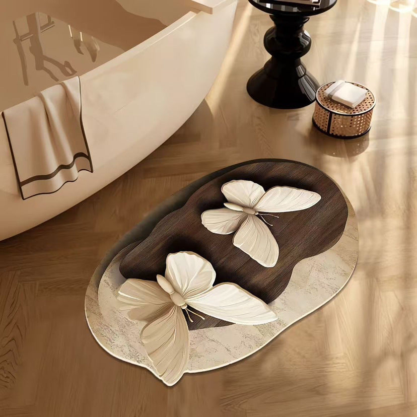 🔥【30*40cm+ 40*60cm】🔥SZÁLLÍTÁSI KEDVEZMÉNY💕Csúszásmentes nedvszívó szőnyeg valósághű 3D-s mintával
