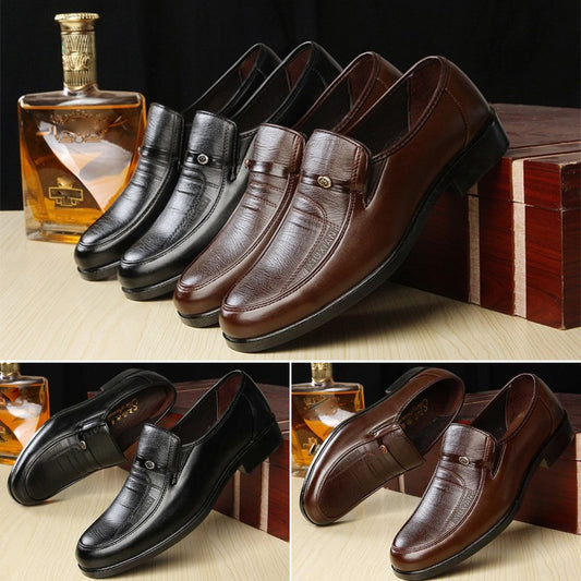 🔥👞Új őszi/téli férfi valódi bőr üzleti cipő, puha és kényelmes.