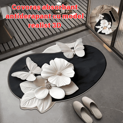 🔥【30*40cm+ 40*60cm】🔥SZÁLLÍTÁSI KEDVEZMÉNY💕Csúszásmentes nedvszívó szőnyeg valósághű 3D-s mintával