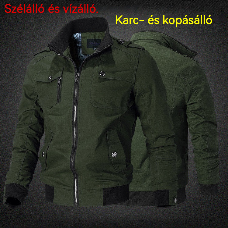 【💥Fekete pénteki különleges ajánlatok】😎🧥 [M-5XL] Új férfi katonai dzseki, strapabíró, kiváló minőségű, meleg【Prémium férfi divat, otthoni alapdarab】