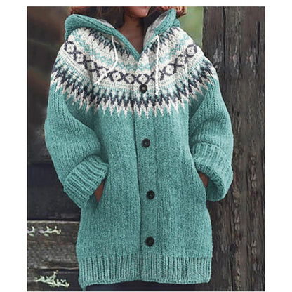 🔥【S~5XL】✨2025 Ősz/Tél Új Elegáns Színes retró Kapucnis Kabát