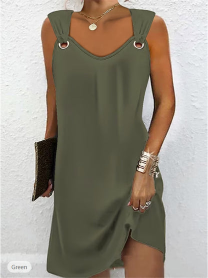 🔥🔥👗👗【Vegyél egyet, kapsz egyet ingyen】Új tavaszi és nyári ujjatlan ruha V-nyakú