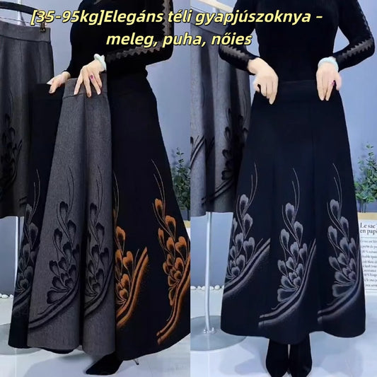 👗🎀【S-3XL】Őszi és téli vastagított gyapjúszoknya, divatos és sokoldalú