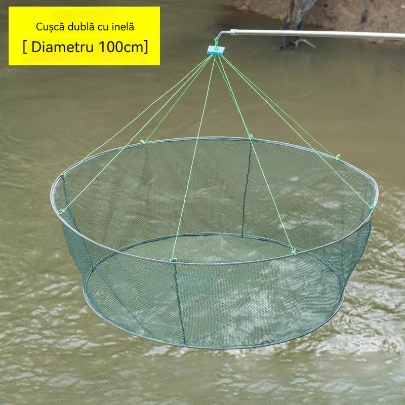 🎣 Kültéri összecsukható halászháló homár háló homár háló fogás sárkány hal kézi dobott háló