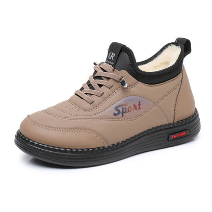 👟【35-41】Új téli bársony és vastag csúszásgátló cipők anyukáknak, divatos és sokoldalú meleg pamutcipők, puha talpú hótaposók