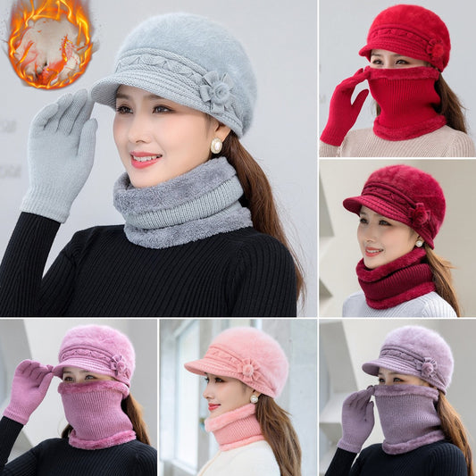 💥 49%  OFF- 【Kalap + sál + kesztyű】 Divatos őszi és téli plüss sapka
