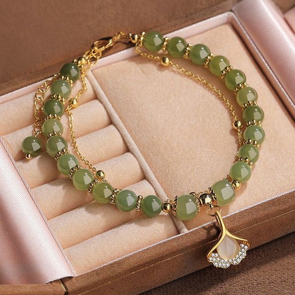 🎁【Vásároljon 1-et, kap 1-et ingyen】🌿💖A Hetian jade karkötő nemcsak szép, de szerencsét is hoz