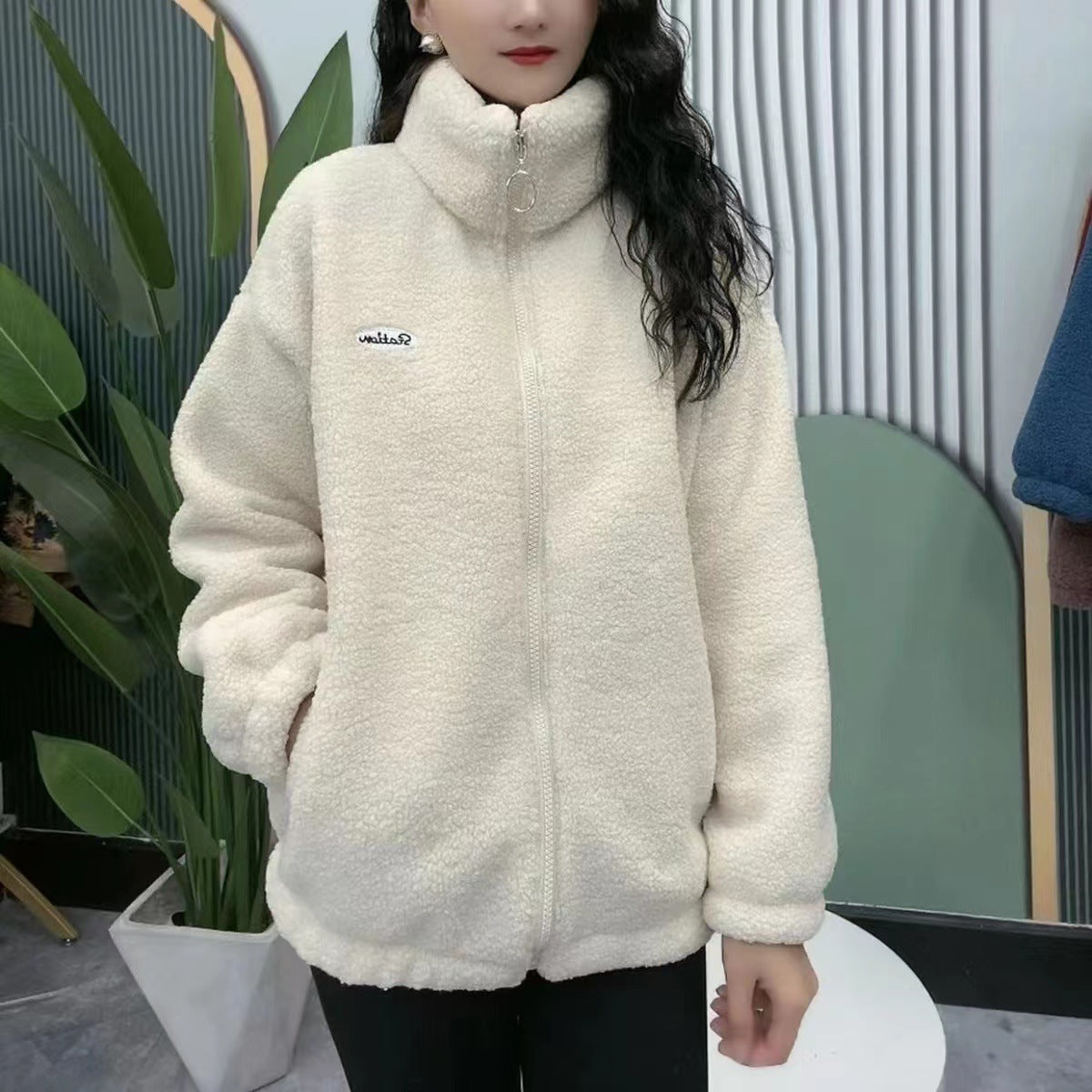 🔥【M-4XL】🐏 Téli polár ruházat, pamutkabát, vastag báránygyapjú kabát, meleg kabát