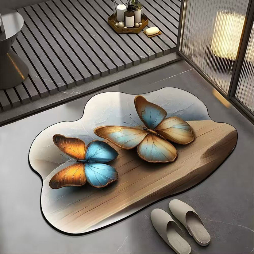 🔥【30*40cm+ 40*60cm】🔥SZÁLLÍTÁSI KEDVEZMÉNY💕Csúszásmentes nedvszívó szőnyeg valósághű 3D-s mintával