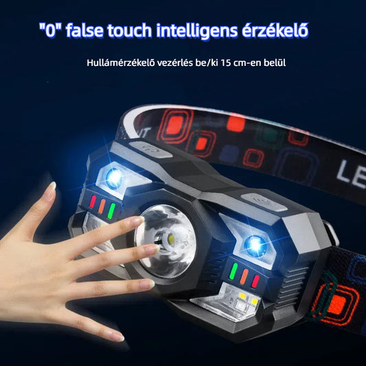 💥2025-ös új intelligens érzékelős fejre szerelhető szabadtéri éjszakai horgászlámpa
