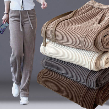 【M-3XL】Új bársony lezser bő szárú nadrág, nagyon kényelmes viselet.