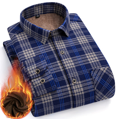 👔【55-110kg】Új őszi és téli, megfordítható bársony thermo póló férfiaknak, divatos és sokoldalú✅