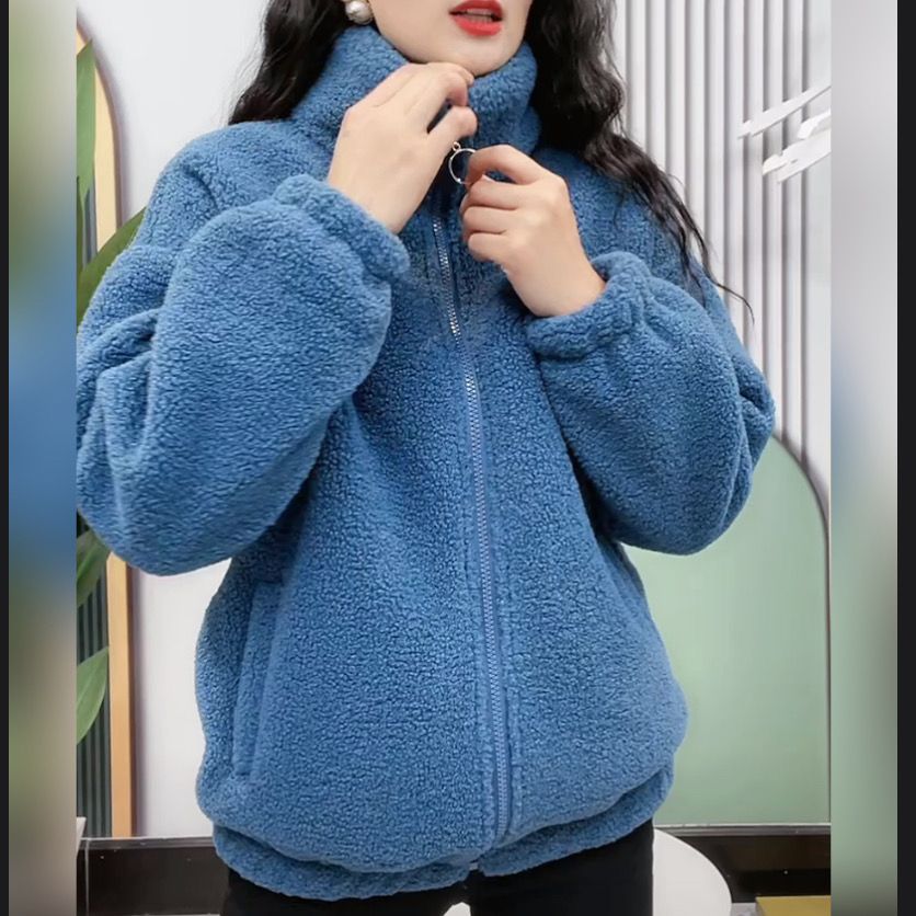 🔥【M-4XL】🐏 Téli polár ruházat, pamutkabát, vastag báránygyapjú kabát, meleg kabát