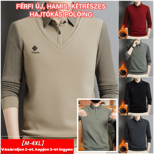 🔥【M-4XL】Férfi prémium kasmír kétrészes, minden az egyben meleg felső