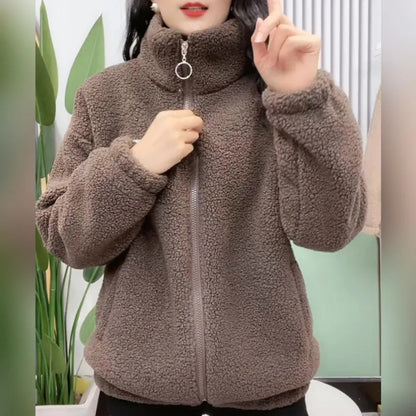 🔥【M-4XL】🐏 Téli polár ruházat, pamutkabát, vastag báránygyapjú kabát, meleg kabát