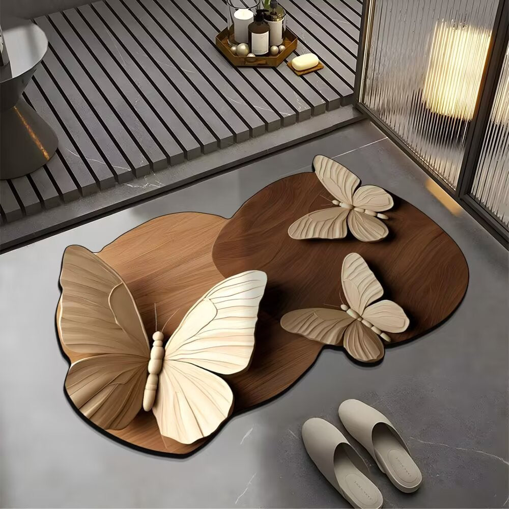 🔥【30*40cm+ 40*60cm】🔥SZÁLLÍTÁSI KEDVEZMÉNY💕Csúszásmentes nedvszívó szőnyeg valósághű 3D-s mintával