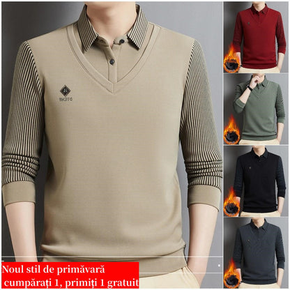 🔥【M-4XL】Férfi prémium kasmír kétrészes, minden az egyben meleg felső