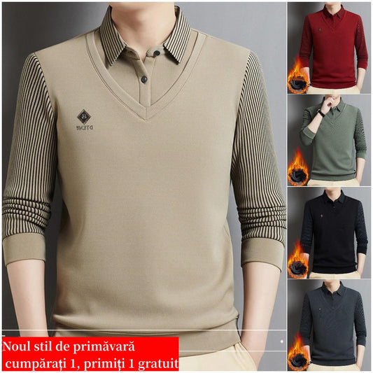 🔥【M-4XL】Férfi prémium kasmír kétrészes, minden az egyben meleg felső