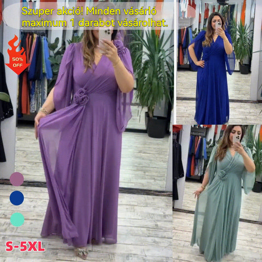 Akció👗【S-5XL】Új divatos ruha, klasszikus dizájn, elegáns és egyszerű