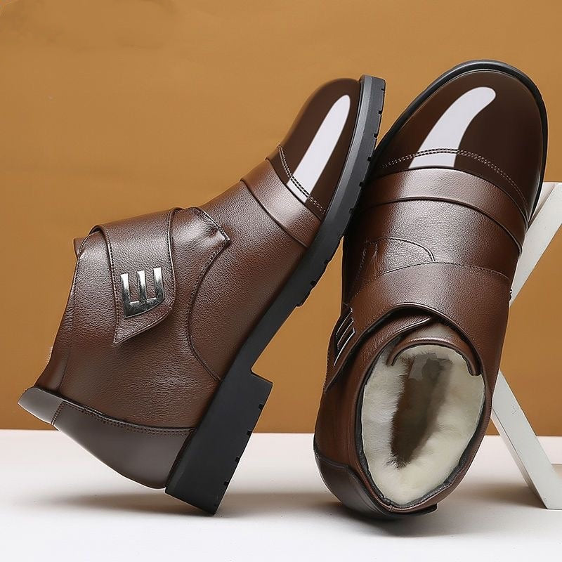 🏆【39-44】🔥Pamut téli csizma, gyapjú béléssel, brit stílusú hétköznapi cipő