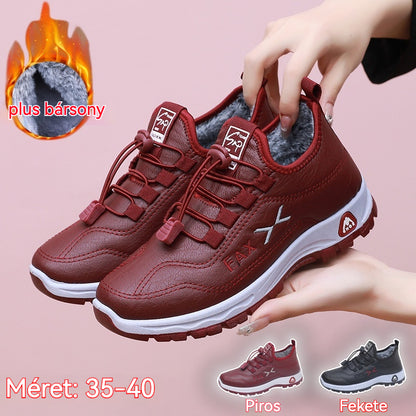🔥💖【35-42】Kézzel készített női téli csizma valódi bőrből - Bársonyos fazon, csúszásgátló talp, maximális meleg